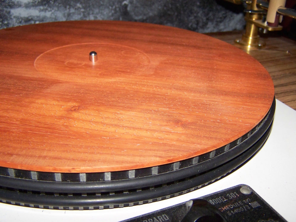 Padauk turntable mat