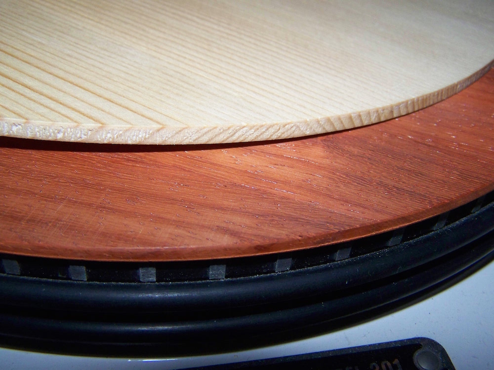 Padauk turntable mat