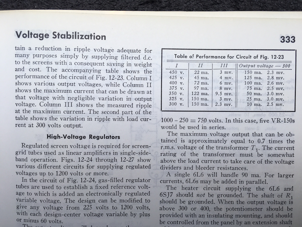 Regulated powersupply with tubes