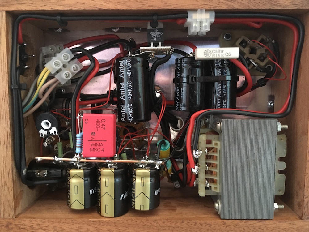 Regulated power supply with tubes