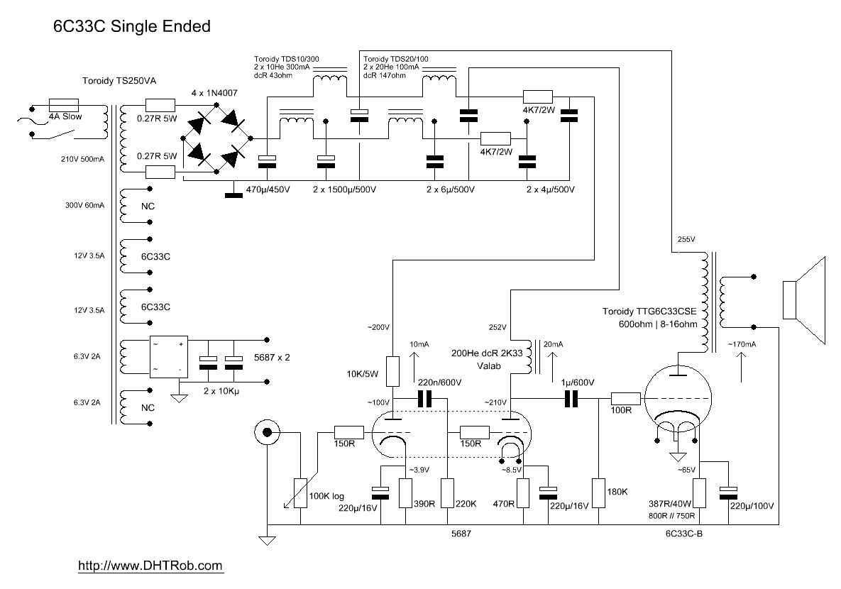 6C33C Single Ended with 5687 driver