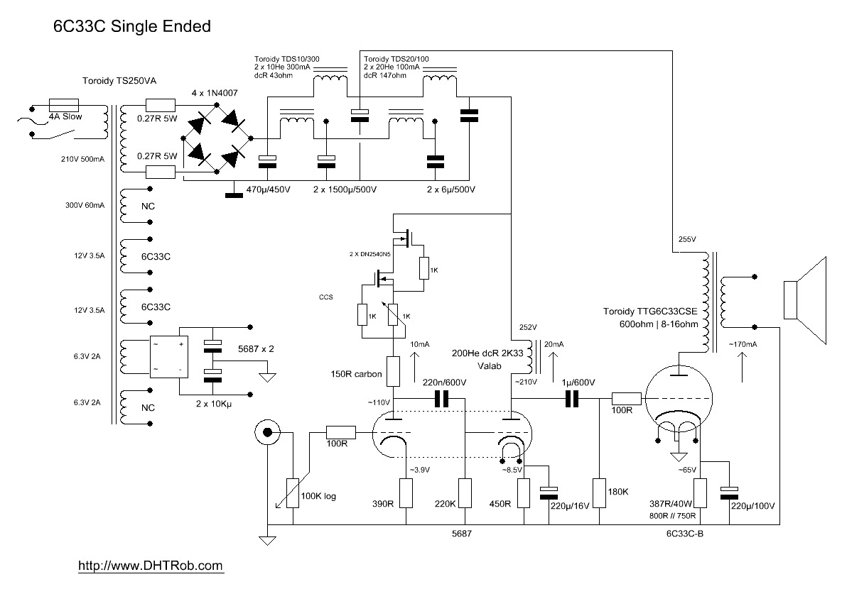 6C33C Single Ended with 5687 driver