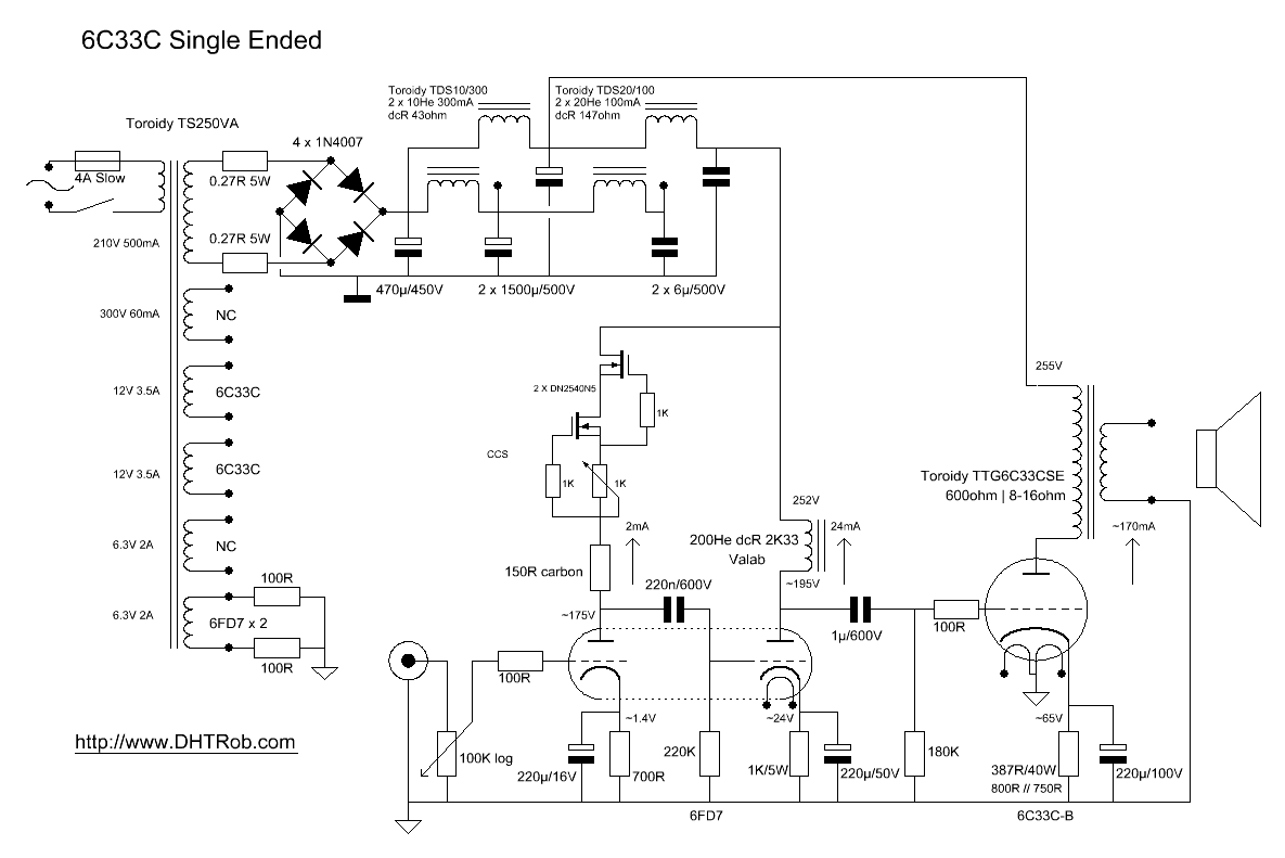 6C33C Single Ended with 6FD7 driver