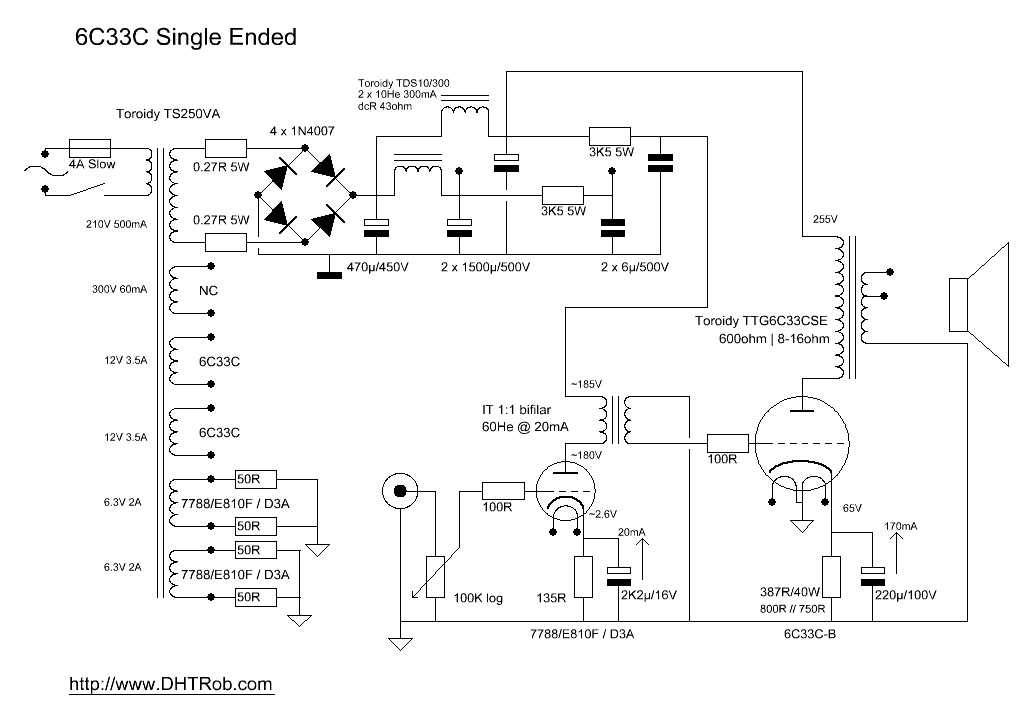 6C33C Single Ended with 7788 driver