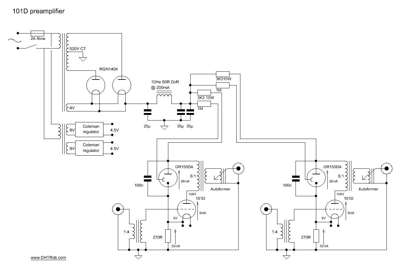 101D preamplifier schematic