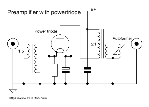 Concept design preamplifier with powertriode